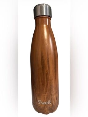 S’well Insulated Woodgrain Stainless Steel Water Bottle - Brown